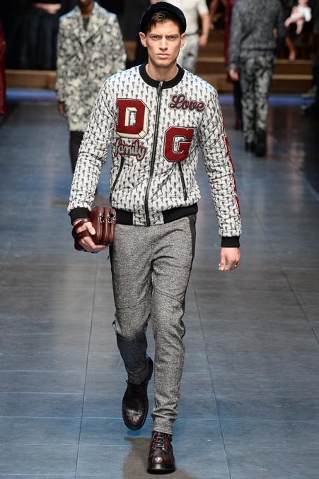 Модель 27 из мужской коллекции Dolce & Gabbana осень-зима 2015-2016